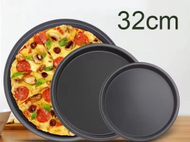 Pizzera antiadherente negra 32cm